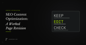 SEO Content Optimization: A Worked Revision of an Existing Page