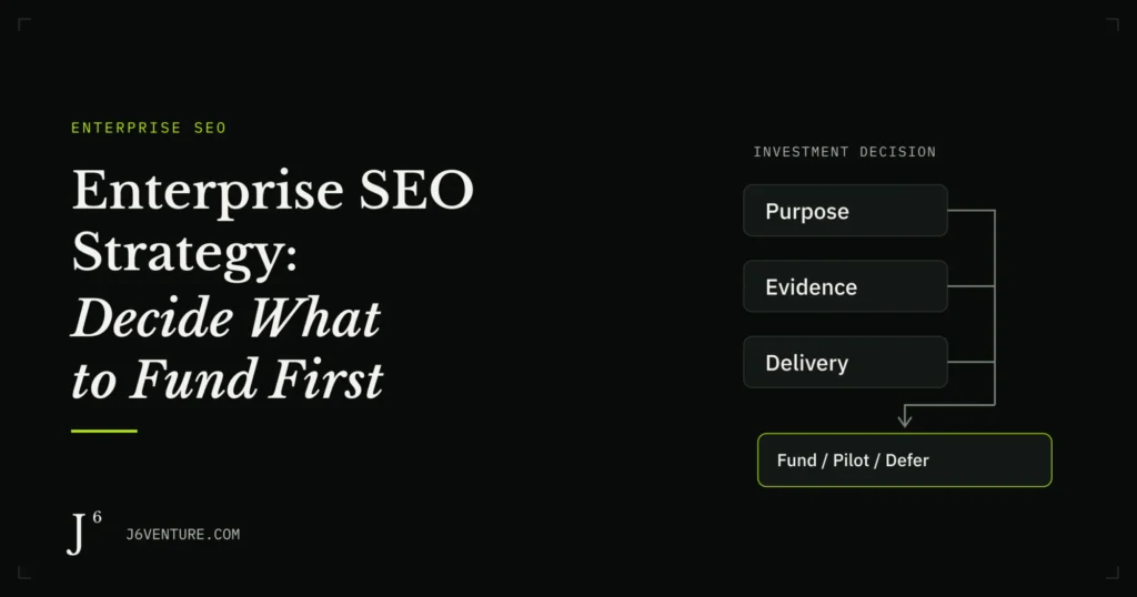 Enterprise SEO Strategy: Decide What to Fund First