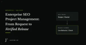 Enterprise SEO Project Management: From Request to Verified Release