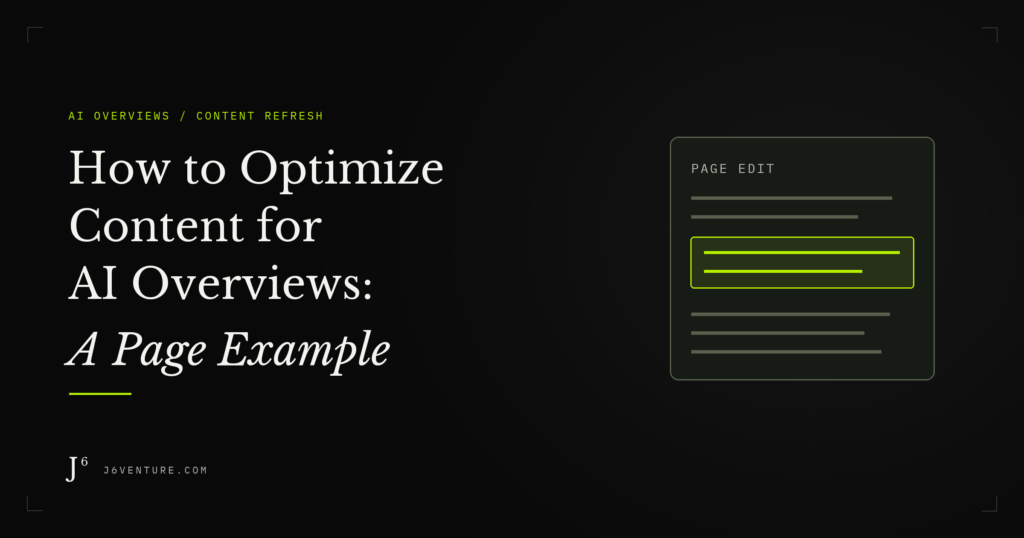 How to Optimize Content for AI Overviews: A Page Example