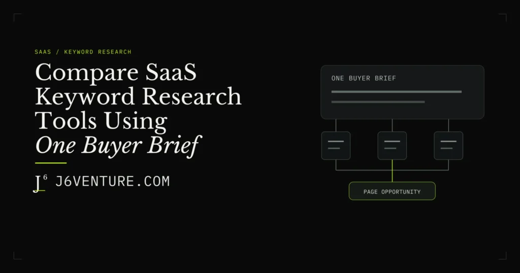 Compare SaaS Keyword Research Tools Using One Buyer Brief