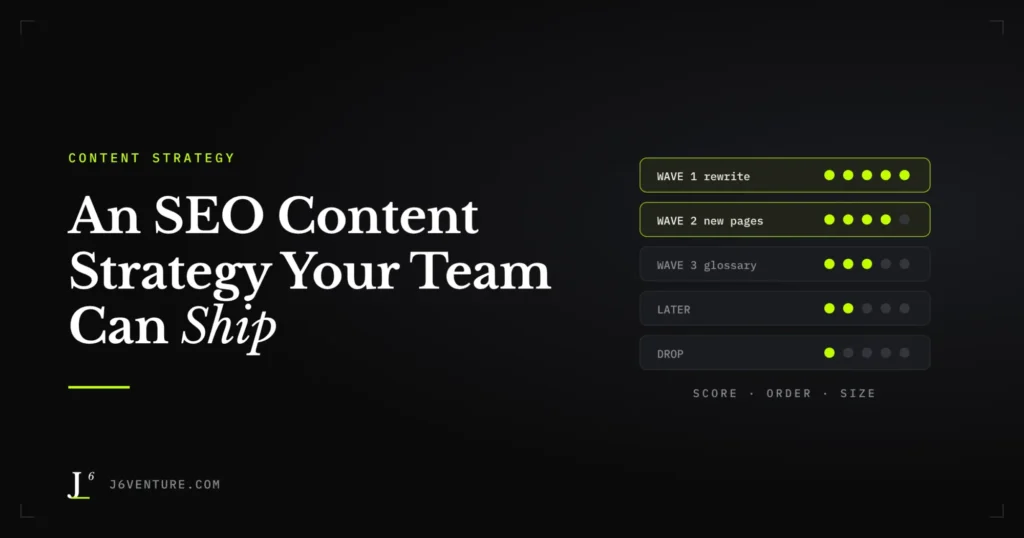 How to Build an SEO Content Strategy Your Team Can Ship