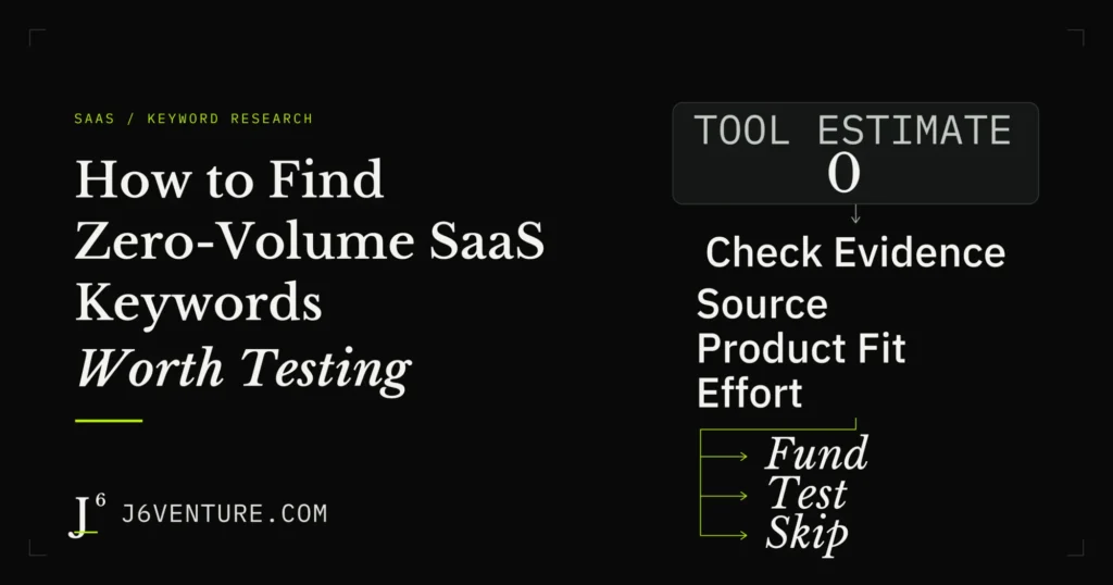 How to Find Zero-Volume SaaS Keywords Worth Testing